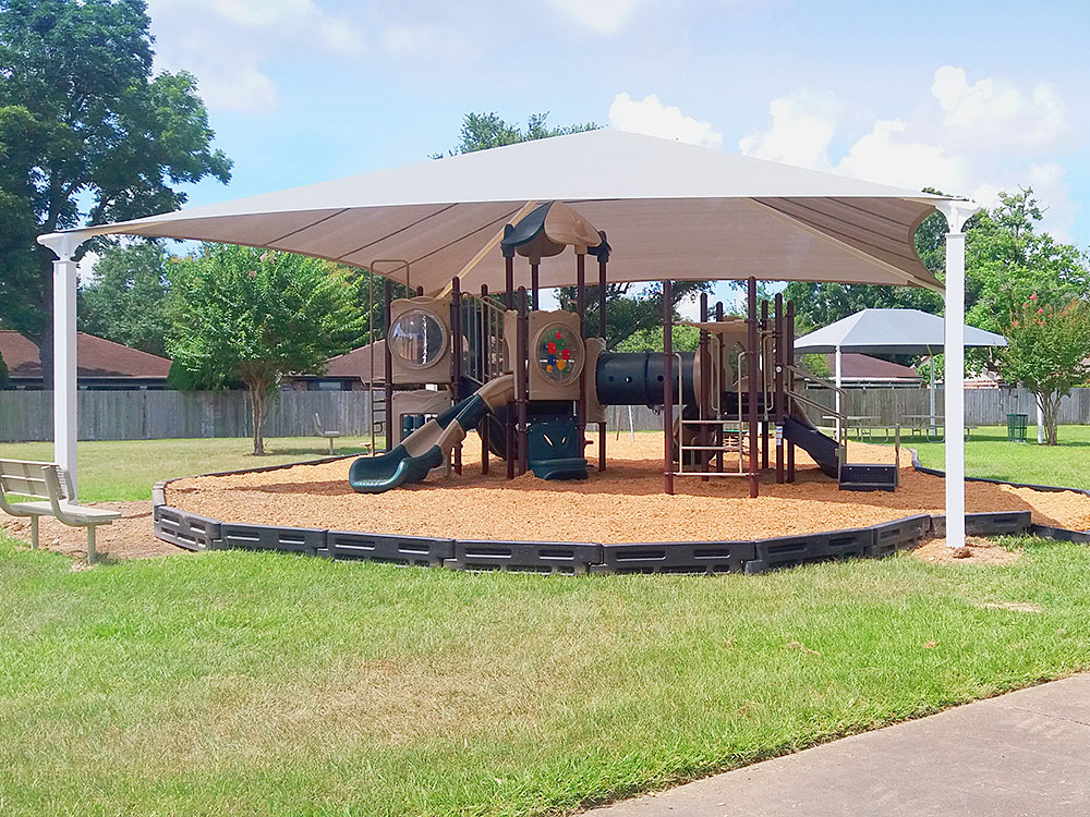 beautiful safe covered playground area